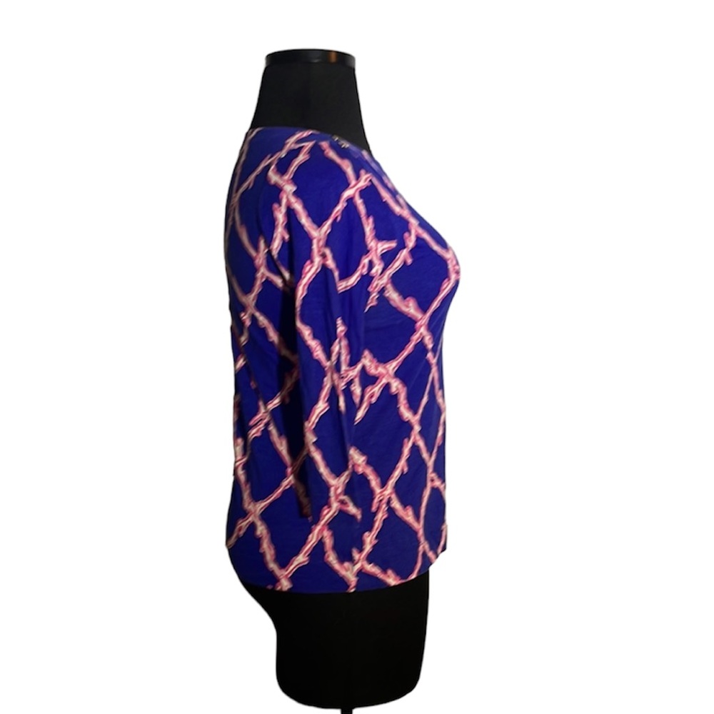 Lilly Pulitzer blue with pink shirt. Size M - Picture 4 of 9